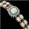 Image 3 : 16.55 ctw Opal & Diamond Bracelet 14K Rose Gold - REF-286X2A