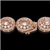 Image 3 : 93.04 ctw Morganite & Diamond Victorian Necklace 14K Rose Gold - REF-3788H9R