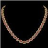 Image 1 : 31.1 ctw Tourmaline & Diamond Micro Pave Halo Necklace 10k Yellow Gold - REF-600W2H