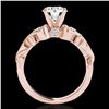Image 2 : 1.15 ctw Certified Diamond Solitaire Antique Ring 10k Rose Gold - REF-190M9G