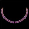 Image 1 : 31.28 ctw Amethyst & Diamond Necklace 14K Yellow Gold - REF-454W5H