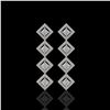 Image 1 : 4.01 ctw Princess Cut Diamond Micro Pave Earrings 18K White Gold - REF-346Y3X