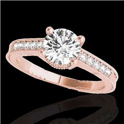 1.75 ctw Certified Diamond Solitaire Antique Ring 10k Rose Gold - REF-354F5M