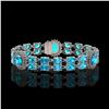 Image 1 : 19.3 ctw Swiss Topaz & Diamond Bracelet 14K White Gold - REF-254Y5X