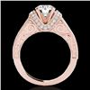 Image 2 : 1.75 ctw Certified Diamond Solitaire Antique Ring 10k Rose Gold - REF-259K3Y