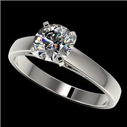 1.29 ctw Certified Quality Diamond Engagment Ring 10k White Gold - REF-177K8Y