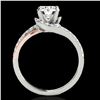 Image 2 : 1.35 ctw Certified Diamond Bypass Solitaire Ring 10k 2Tone Gold - REF-190R9K