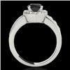 Image 2 : 2.1 ctw Certified VS Black Diamond Solitaire Halo Ring 10k White Gold - REF-80K5Y