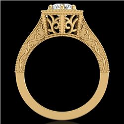 0.77 ctw VS/SI Diamond Art Deco Ring 18k Yellow Gold - REF-172K8Y