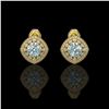 Image 1 : 4.39 ctw Aquamarine & Diamond Victorian Earrings 14K Yellow Gold - REF-131F8M