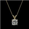 Image 3 : 1.25 ctw Certified VS/SI Quality Cushion Diamond Necklace 10k Yellow Gold - REF-325M2G