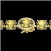 Image 1 : 19.25 ctw Citrine & VS/SI Diamond Micro Pave Bracelet 14k Yellow Gold - REF-109Y3X