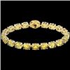 Image 2 : 19.25 ctw Citrine & VS/SI Diamond Micro Pave Bracelet 14k Yellow Gold - REF-109Y3X
