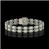 Image 3 : 14.41 ctw Opal & Diamond Bracelet 14K White Gold - REF-245M5G