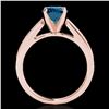 Image 2 : 1.25 ctw SI Certified Fancy Blue Diamond Solitaire Ring 10k Rose Gold - REF-118Y6X