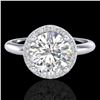 Image 1 : 2.20 ctw Micro Pave VS/SI Diamond Ring Designer 18k White Gold - REF-834H5R