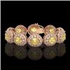 Image 1 : 40.37 ctw Canary Citrine & Diamond Victorian Bracelet 14K Rose Gold - REF-1186A4N