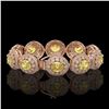 Image 2 : 40.37 ctw Canary Citrine & Diamond Victorian Bracelet 14K Rose Gold - REF-1186A4N