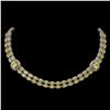 Image 1 : 31.61 ctw Citrine & Diamond Necklace 14K White Gold - REF-527X3A