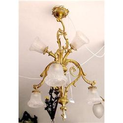 Art Nouveau 6L chandelier #1445120