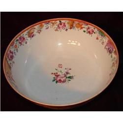 C.1780 CHINESE EXPORT FAMILLE ROSE PUNCH BOWL #1445220