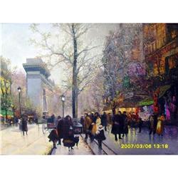 RADIK ATOYAN CITY SCENE ORIGINAL OIL PAINTING #1445316