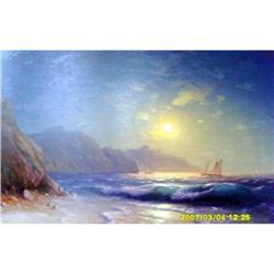VACHAKAN ISPIRYAN  ROMANTIC MARINE ART ORIGINAL#1445322