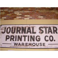 Vintage Newspaper Journal Star Warehouse Sign #1445350