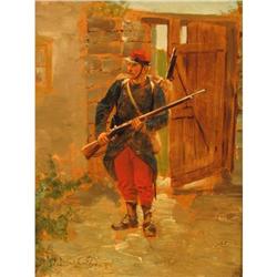 F. Dulainey - French School Oil on Board #1445361