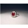 Image 1 : Antique Estate 14K WG 2 CT Ruby Diamond Ring #1445637