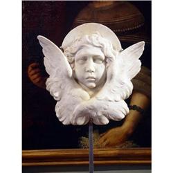   19th C. Carved Marble ANGEL Fragment-ITALY  #1445844