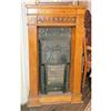 Image 1 : Electric Cast Iron Stove Oak carved  frame #1445940