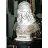 Image 1 : Alabaster  Marble Bust Rebbeca by Bessi #1445953