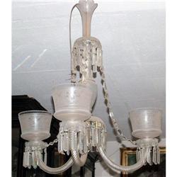 Bohemian lead crystal 3L chandelier  #1446013