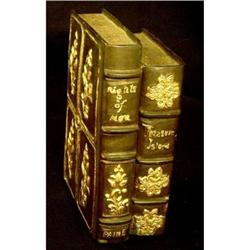 Pair of  Antique  Bronze Faux   Books #1446038
