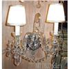 Image 1 : Pair of two  light crystal Bohemia  sconces. #1466414