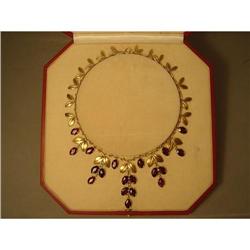 Necklace 14ct Garnets German circa 1930 #1466416