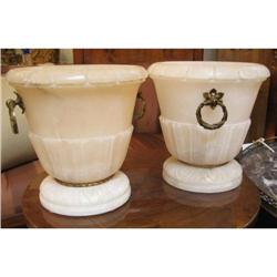 Pair of Alabaster Urns #1466433