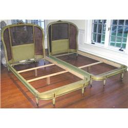 Pair Antique Victorian Neoclassical Beds #1466621