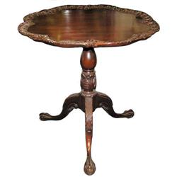 Vintage Mahogany Tilt-Top Tripod Table #1466668