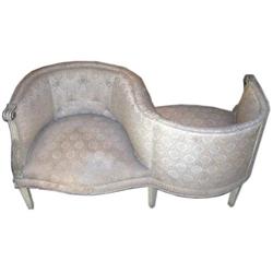 PAIR Antique Tete a Tete Confidante Sofas #1466673