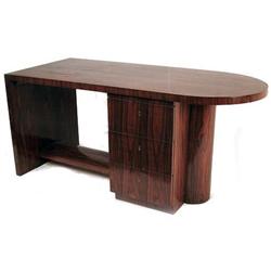 French Art Deco Desk w Locking Drawers #1466707