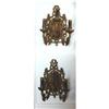 Image 1 : Pair Triple Brass Sconces c.1940-SPAIN #1467102