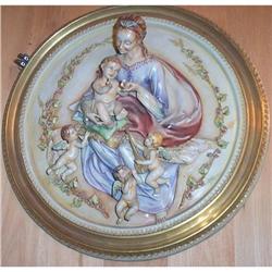 A. Borsato large Plate -Sculpture of Madonna #1472614