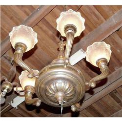 French chandelier with original shades 5 L #1472615