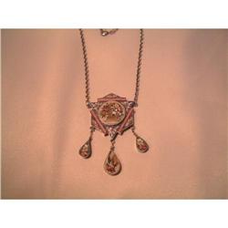 Micro-Mosaic Pendant and Chain #1472637