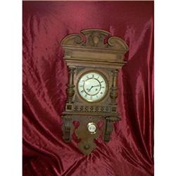 Old Carved Wall Clock Germany  #1472688