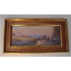 WATERCOLOR OF ITALIAN COASTAL,ROWBOTHAM #1472715