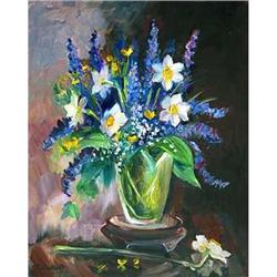 Impressionism oil "Narcissuses" by Sorokina T. #1472819