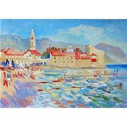 "Old Fortress" oil in impressionism style. #1472831